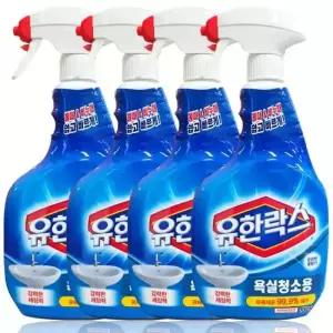 [도착보장] 유한락스 욕실청소용 뿌리는 락스 900ml, 4개