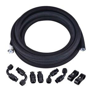 EVIL ENERGY 6AN PTFE 연료 라인 키트 AN6 E85 호스 10피트 블랙