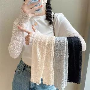 스판 레이스 쿨링 여성 팔토시 ELS115