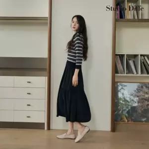 스튜디오디페 26FW 7부 스트라이프 원피스 2종