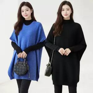 헬리꽁땡 [루미루나]루즈핏케이프니트2종