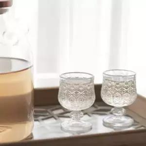 프티 소주잔50ml 글라스 빈티지 유리 컵 술잔 디저트컵 푸딩컵 세트 고블렛잔