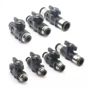 파이프 피팅 핸드 밸브 퀵 조인트 커넥터 공압 플라스틱 전류 제한 수동 볼 4mm 1 개