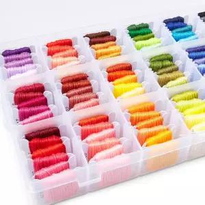 롱키틱 자수 플로스 키트 크로스 스티치 실 보관 정리 우정 팔찌 끈 만들기 손자수 뜨개질 및 재봉 선물용