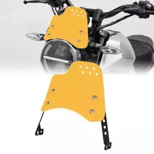 Royal Enfield Triumph 용 Yamaha XSR Husqvarna 범용 오토바이 앞 유리 윈드 스크린 디플렉터 라운드 헤드