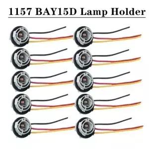10Pcs 1157 BAY15D 램프 홀더 전구 P21/4 어댑터 기본 소켓 커넥터 방향 지시등 헤드 라이트 용 플라스틱