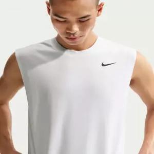 [국내정품] 나이키 NIKE 드라이 핏 민소매 트레이닝 탑 M - 화이트:블랙 / IO1430-100
