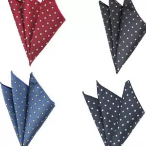 (다올)도트 배색 남성 행커치프