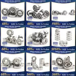 FUSHI 685 ZZ 베어링 5x11x5mm 10Pcs 685ZZ RS 2RS 685오픈 핸드피스 베어링 비디오 카드용 용 고속