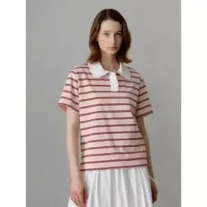 올리브데올리브 가139.000 카라 레이스 스트라이프 반팔 티셔츠 OE6ME568 1183353