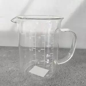 부엌 가벼운 내열유리 500ml 마카 계량컵 비커 6342 실험 소분 요리