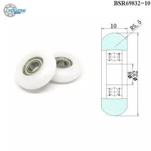 4pcs 8x32x10 폴리포름알데히드 베어링 롤러 BSR69832-10 32mm 직경 플라스틱 베어링 83210 POM 가이드 휠