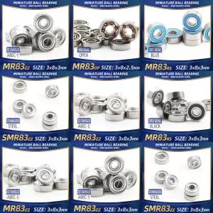 FUSHI MR83 ZZ 베어링 3x8x3mm 10Pcs MR83ZZ MR83RS 비디오 카드 용 핸드 피스 베어링 용 고속