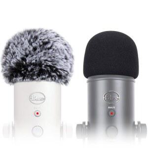 블루 예티용 앞유리 머프와 폼 예티 프로 USB 콘덴서 마이크 실내외용 SUNMON의 2팩