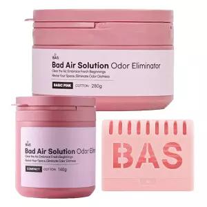 [악취 박멸 SET] BAS 컴팩트 탈취제 140g 1개+베이직 핑크 280g 1개+핑크 냉장고 탈취제 본품 1개