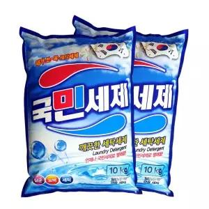 국민세제 10kg x 2개 가루세제 강한세척력