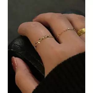 HELENE JEWELRY 14K 네잎클로버 체인 금 반지