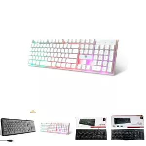 LED 유선 키보드 레인보우 라이트 사무용 USB키보드/불빛/LED키보드/선있는/연결/타자키보드/타자기/한글