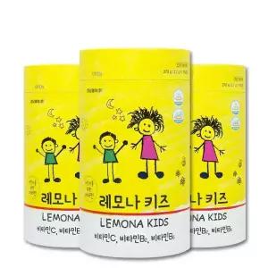 경남제약 레모나 키즈 학생 청소년 씹어먹는 비타민 100정 3통