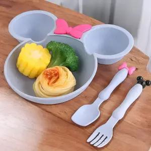 이유식식판 유아 간식 볼 캐릭터 컬러 식기 세트