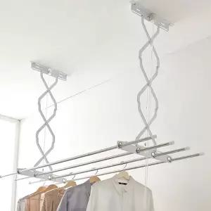 천정형 빨래 건조대 수동 자동 천장형 천장 빨래 건조대 베란다 스테인레스 125cm 조절형 가정용 다용도