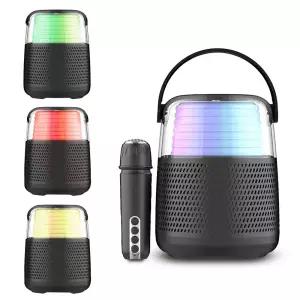 LED 블루투스 스피커 마이크 무선 고음질/회사/대학교/MT/학생/장기자랑/노래/휴대용/노래방/선물/가정용
