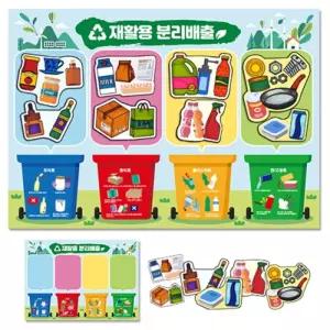 환경 분리수거 안내판 만들기/미술/놀이/초등/재료/유치원/교구/환경교육/역할/유아/학생/어린이/자석/유아