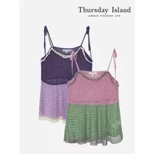 써스데이아일랜드 Thursday Island 스카시 플레어 니트 탑 T244MVT238W