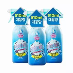 (가성비대용량)온더바디 코튼풋 발을씻자 풋샴푸 510ml 쿨링 3개
