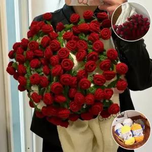 Diy 은방울꽃 장미 꽃다발 담요 수제 재료 팩 꽃 카펫 선물