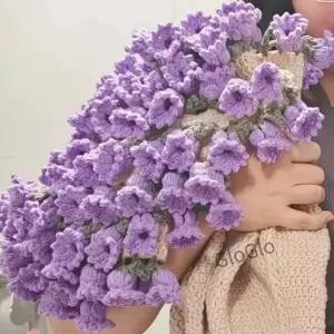 1개 수제 꽃다발 담요 완성된 장미 디자인 소파 침대용 기념일을 위한 로맨틱 선물 편안한 낮잠