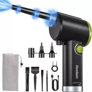 DOROBEEN 압축 공기 집진기 무선 휴대용 송풍기 스텝리스 속도 41000RPM 충전식 내장 배터리 컴퓨터 키보드