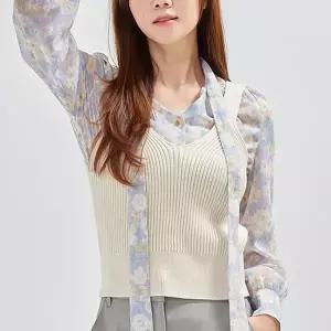 [로엠]뷔스티에 스웨터 베스트 (RMVKC23S13-T)