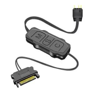 ARGB 컨트롤러 5V 3pin-SATA 전원 공급 장치 미니 RGB 컨트롤러 3PIN 허브 컴퓨터 Cpu 케이스 쿨 팬 LED 라