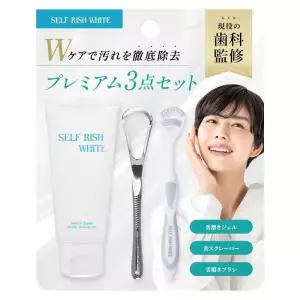 셀프 리쉬 화이트 프리미엄 3종 세트 혀 클리닝 젤 100g 혀 스크래퍼