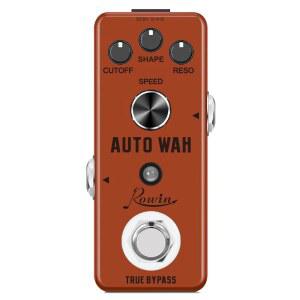 Rowin Auto Wah 기타 이펙트 페달 싱글 미니 디지털 페달, 전기 및 베이스용, 트루 바이패스 스위치 포함, 아연 합금 바디 LEF-3804