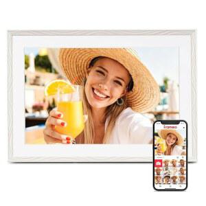 Framo 디지털 액자 10.1인치 액자 WiFi 32GB | 벽용 1280*800 HD 터치스크린 사진 비디오 공유 여성 생일 선물 커플 결혼 선물