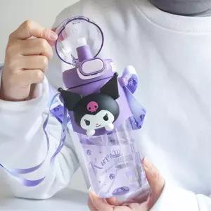 쿠로미 원터치 트라이탄 크로스끈 물통 놀이동산 빨대일체형 흘림방지