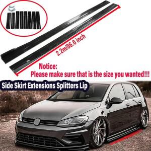 사이드 스커트 익스텐션 범용 사이드 로커 스플리터 디퓨저 Winglet Wings For BMW For VW Golf mk 6-7 For