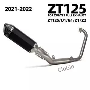 존테스 ZT125 Z1 Z2 U1 G1 - 모터바이크 배기용 모토 풀 시스템 370mm 머플러 스트리트 바이크 프론트 링크