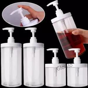 PET 빈 펌프 디스펜서 병 대용량 와이드 마우스 480/500/1000ML 휴대용 리필 가능