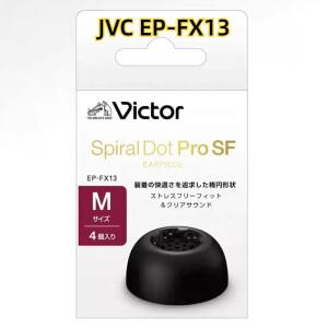 JVC EP-FX13 스파이럴 닷 프로 SF 볼록 오목 이어플러그 슬리브용 실리콘 이어팁 필터 포함 HiFi TWS 헤드