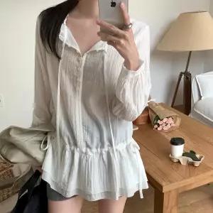 [코코블랑] 시어드 셔링 프릴 미니 원피스