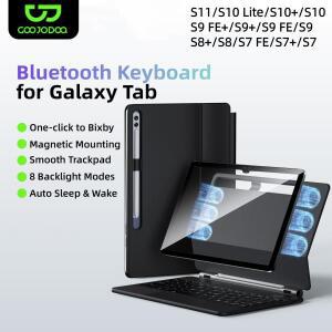 삼성 갤럭시 탭 S11 S10 플러스 S9 S10 FE S8 S7 S10 라이트용 매직 키보드 플로팅 조절 가능한 각도 원클