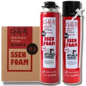 우레탄폼 1박스 (15개입)쎈 누리켐 건타입 다목적 폼 750ml 추가금X