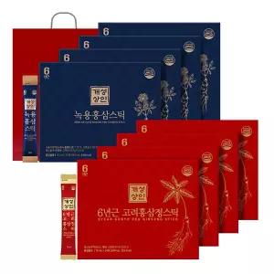 개성상인 녹용홍삼스틱 30포 x 4박스 + 6년근 고려홍삼정스틱 30포 x 4박스(총 8박스) + 쇼핑백 8개 증정