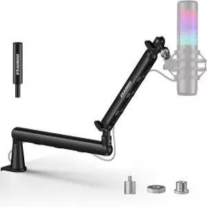 마이크 암 Aokeo AK-55 데스크용 로우 프로파일 조절식 붐 스탠드 Blue Yeti Snowball iCE HyperX QuadCast