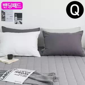 요즘상회 해피니 샤이니 순면 밴딩 패드 퀸 Q (그레이) (카페트겸용) 침대퀸패드