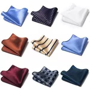 최신 스타일 Hanky Man 꽃 회색 맞는 비즈니스 연인의 날 포켓 스퀘어 손수건 정장 액세서리 남성용