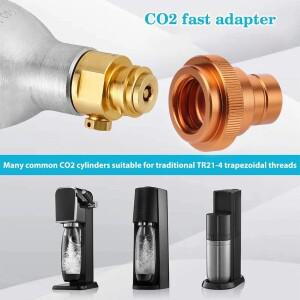 Sodastream CO2 어댑터 변환기 - TR21-4 Blue 60L 및 DUO Terra 워터 버블러용  연결(가정용 주방 사용)